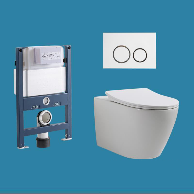 Modern Ceramic Flush Toilet Wall Mount White Urine Toilet for Washroom