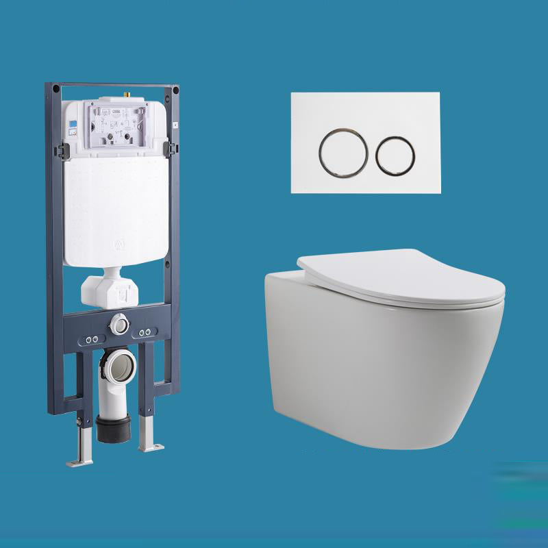 Modern Ceramic Flush Toilet Wall Mount White Urine Toilet for Washroom