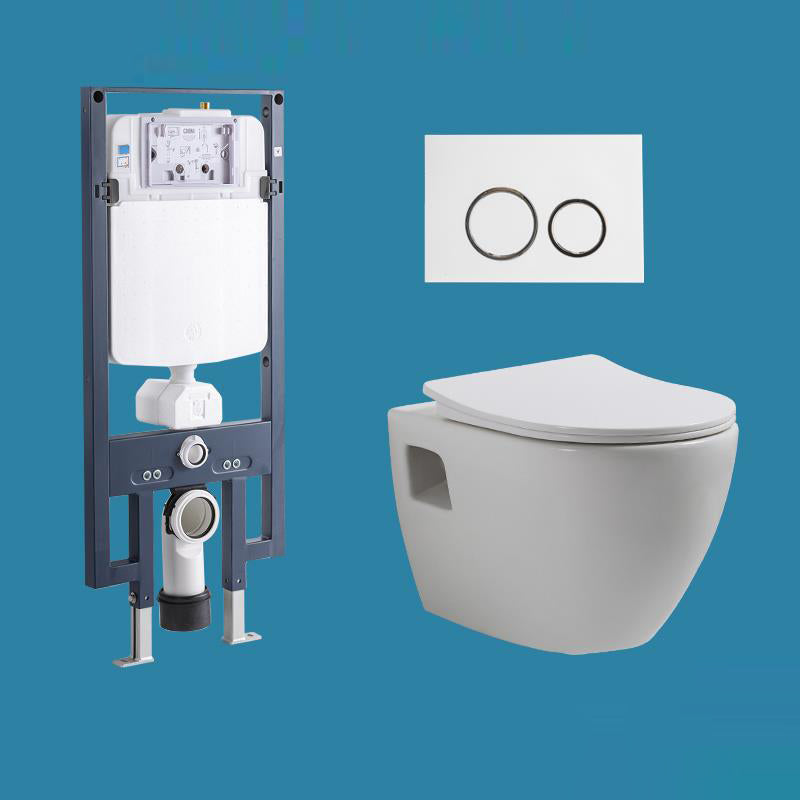 Modern Ceramic Flush Toilet Wall Mount White Urine Toilet for Washroom