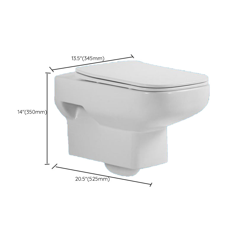 Modern Ceramic Flush Toilet Wall Mount White Urine Toilet for Washroom