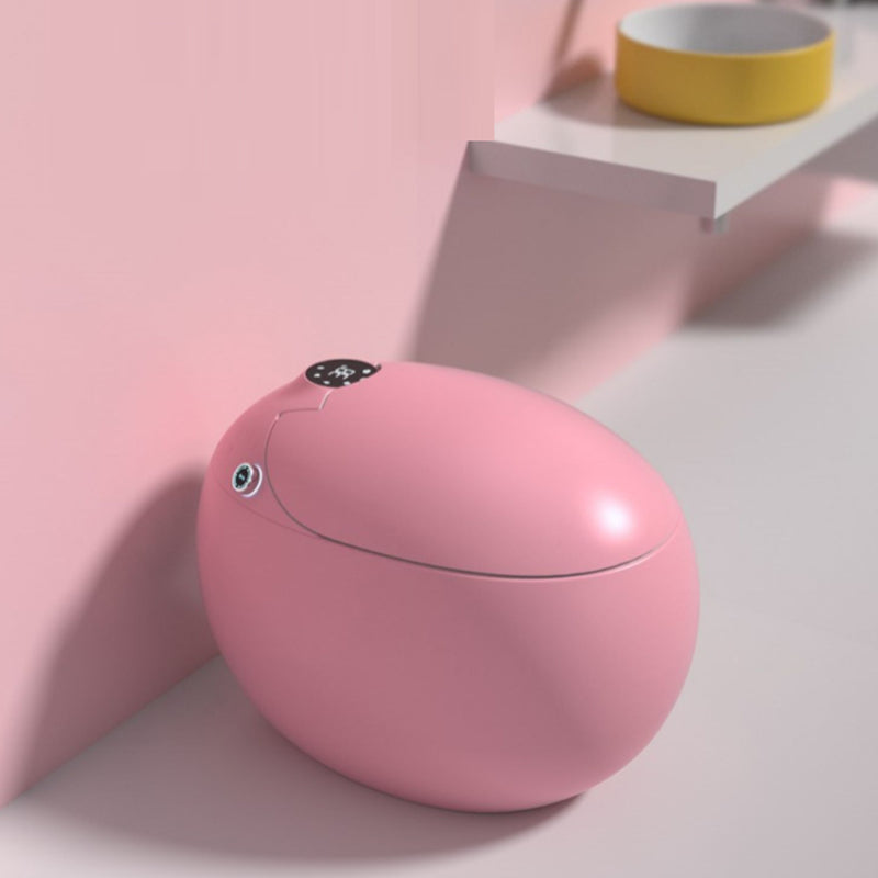 Contemporary Ceramic Flush Toilet Heated Seat Included Urine Toilet for Bathroom