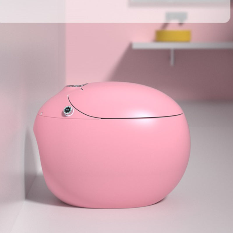 Contemporary Ceramic Flush Toilet Heated Seat Included Urine Toilet for Bathroom