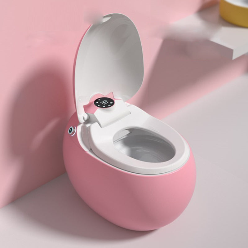 Contemporary Ceramic Flush Toilet Heated Seat Included Urine Toilet for Bathroom