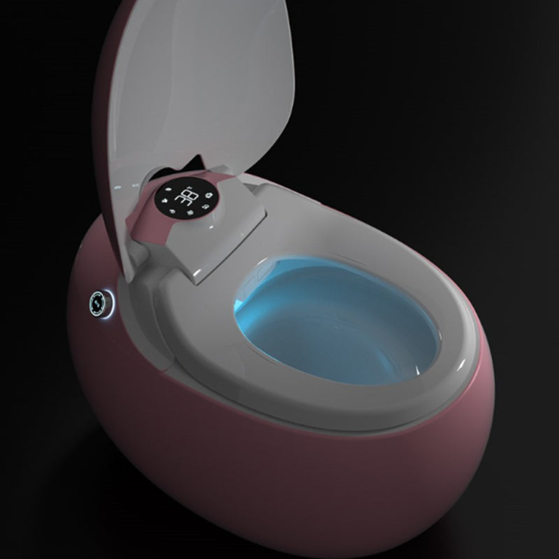 Contemporary Ceramic Flush Toilet Heated Seat Included Urine Toilet for Bathroom
