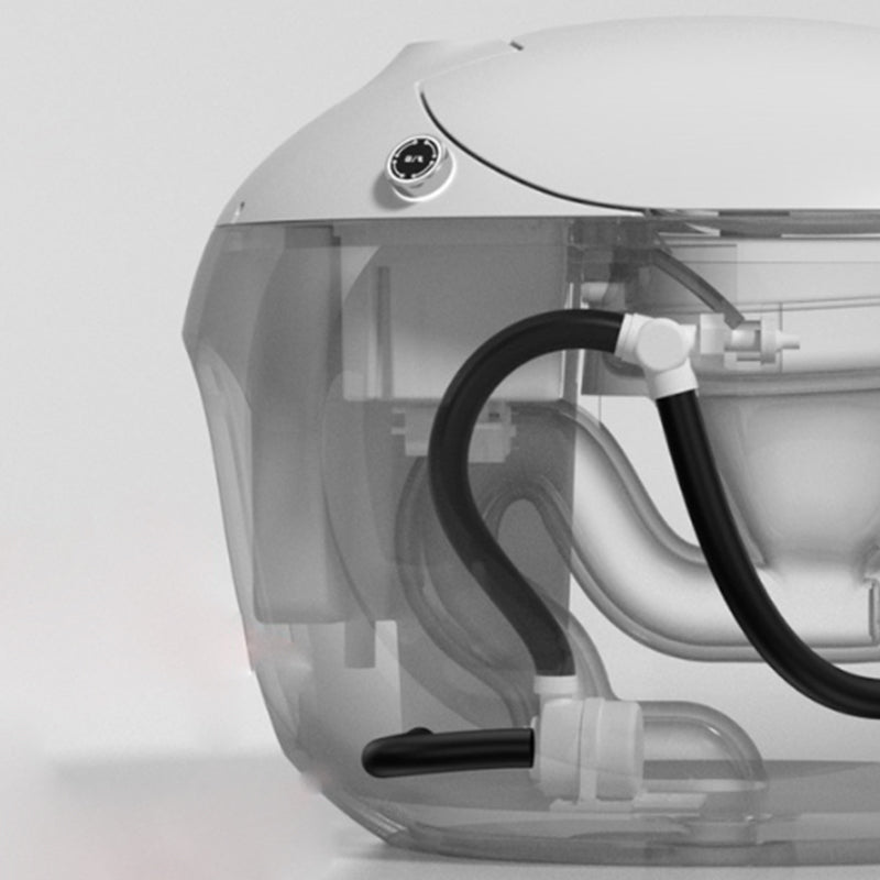 Contemporary Ceramic Flush Toilet Heated Seat Included Urine Toilet for Bathroom