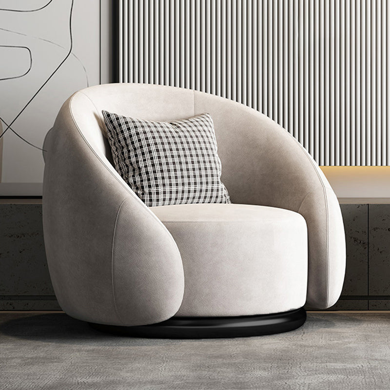 Contemporary 33.07" Wide Pillow Back Chair Velvet Sloped Arm Chair in Gray