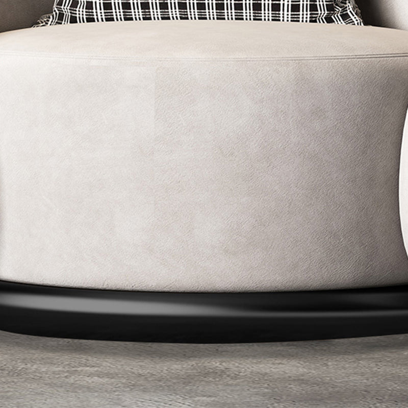 Contemporary 33.07" Wide Pillow Back Chair Velvet Sloped Arm Chair in Gray
