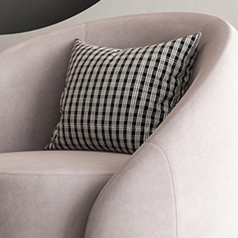 Contemporary 33.07" Wide Pillow Back Chair Velvet Sloped Arm Chair in Gray