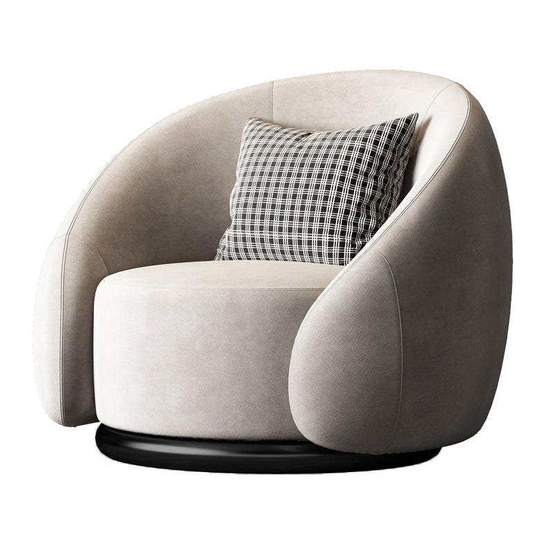 Contemporary 33.07" Wide Pillow Back Chair Velvet Sloped Arm Chair in Gray