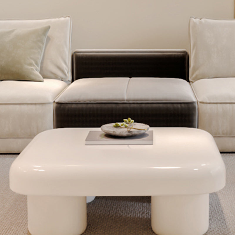 Contemporary 2 Nesting Coffee Table Set Square 4 Legs Cocktail Table