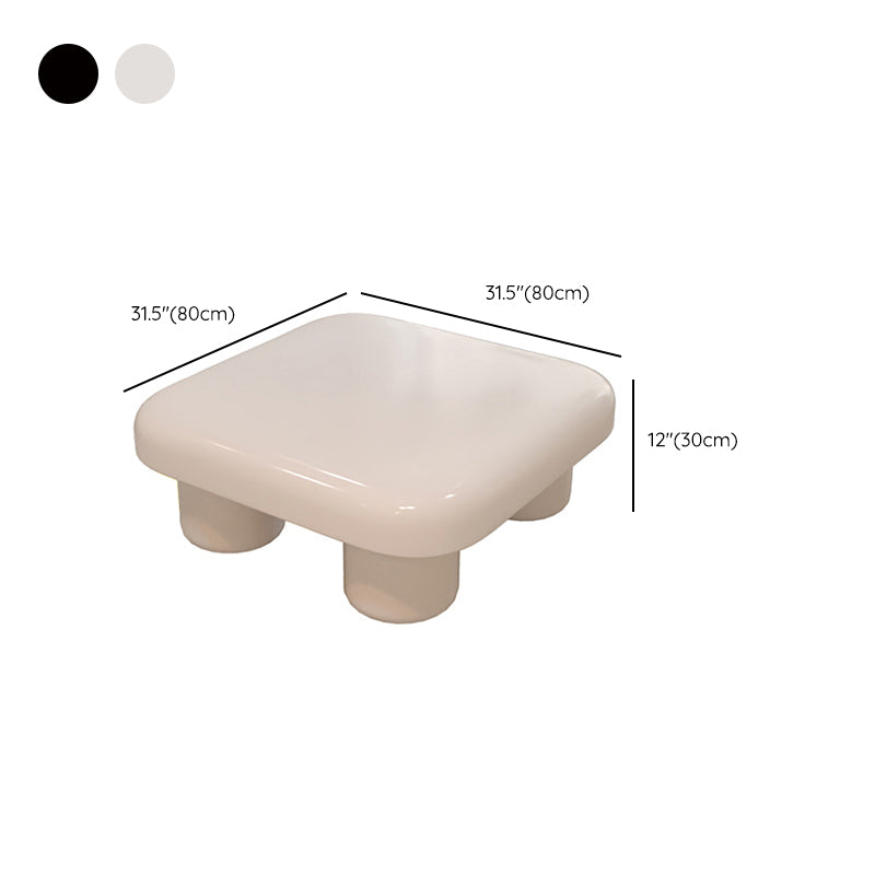 Contemporary 2 Nesting Coffee Table Set Square 4 Legs Cocktail Table
