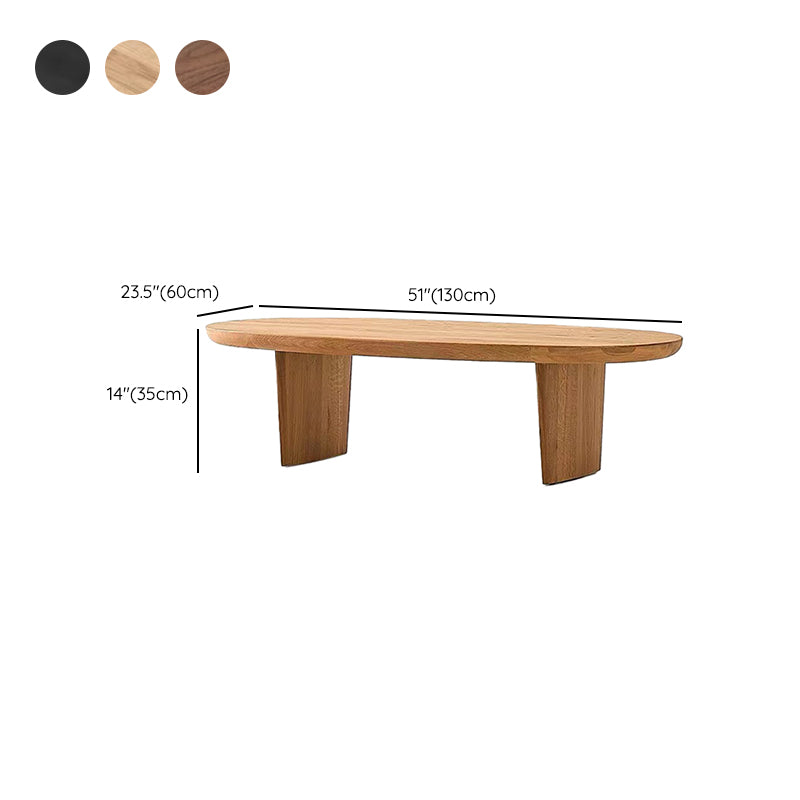 2 Legs Coffee Table Contemporary Solid Wood Coffee Cocktail Table