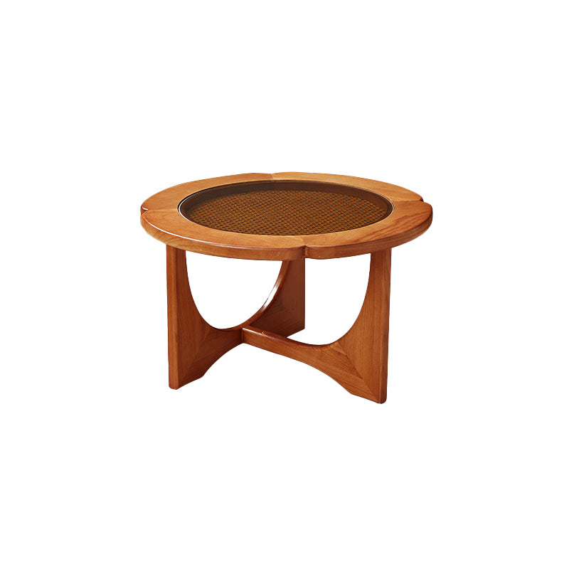 Glass Top Coffee or End Table Black Cross Legs Coffee Cocktail Table