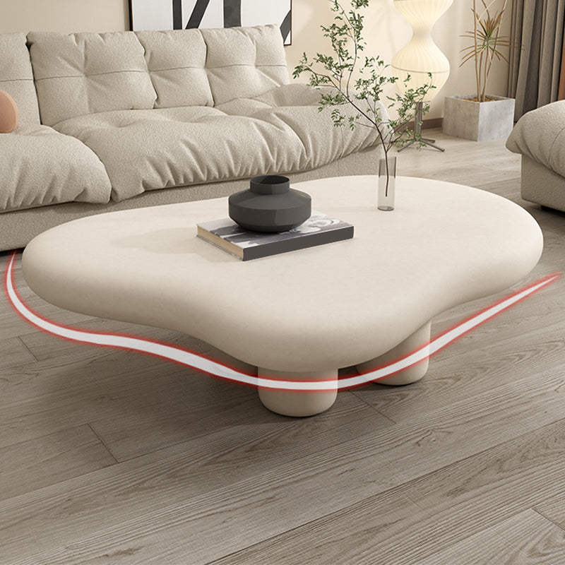 Wood Contemporary Coffee Table 4 Legs Single Coffee Cocktail Table