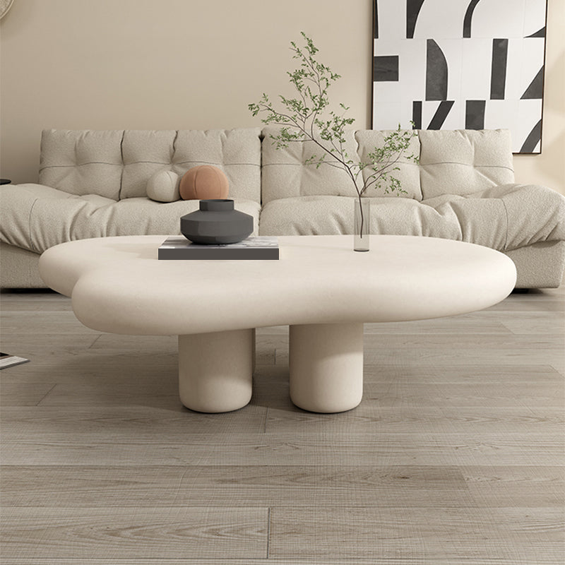 Wood Contemporary Coffee Table 4 Legs Single Coffee Cocktail Table