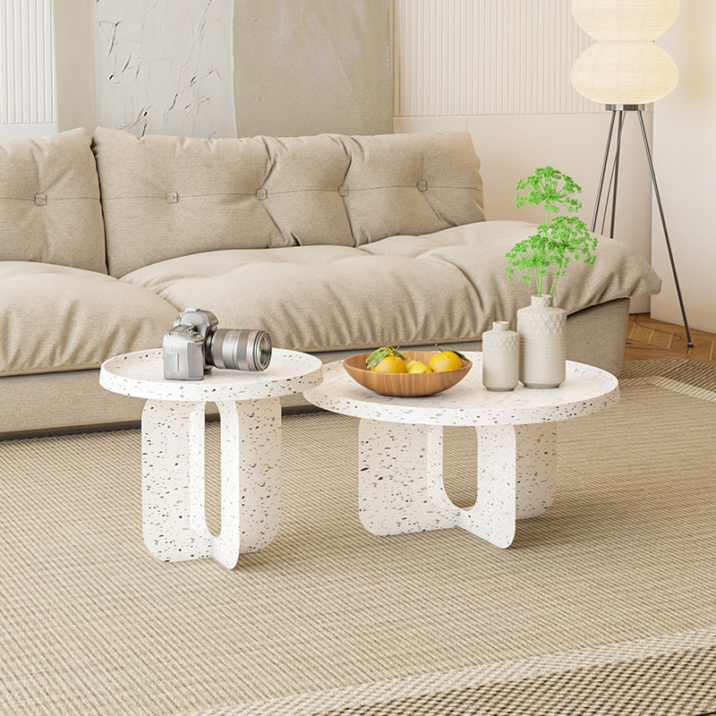 Abstract Coffee Table Modern Metal Tray Top Coffee Cocktail Table