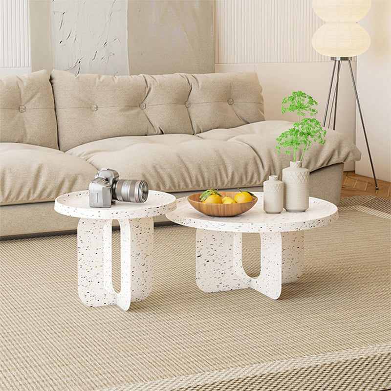 Abstract Coffee Table Modern Metal Tray Top Coffee Cocktail Table
