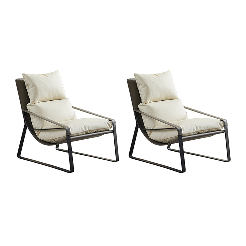 Modern 35.43" Wide Sewn Pillow Back Sponge Metal Frame Arm Chair