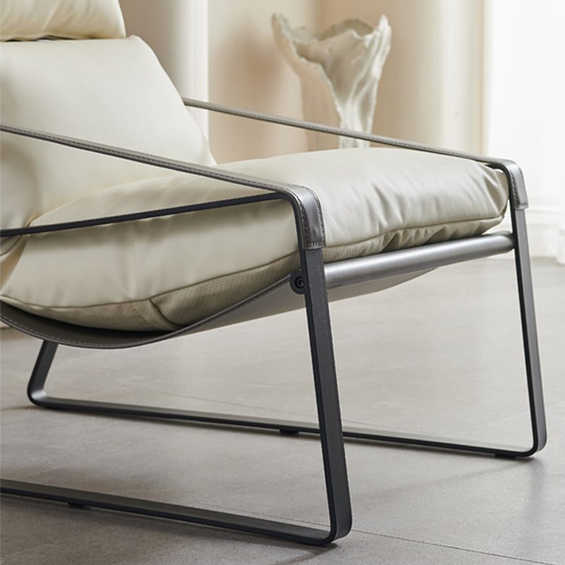Modern 35.43" Wide Sewn Pillow Back Sponge Metal Frame Arm Chair