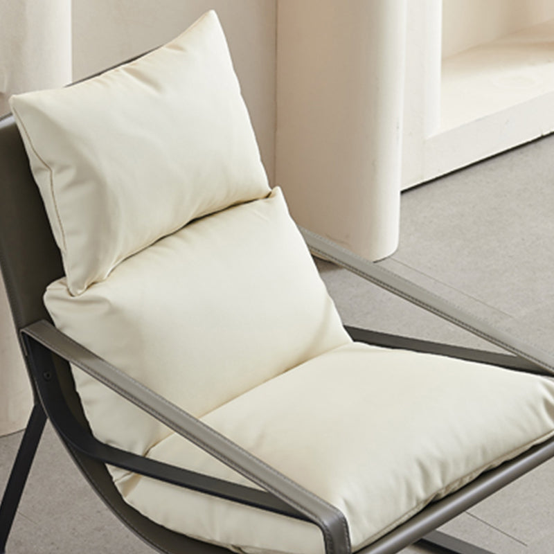 Modern 35.43" Wide Sewn Pillow Back Sponge Metal Frame Arm Chair