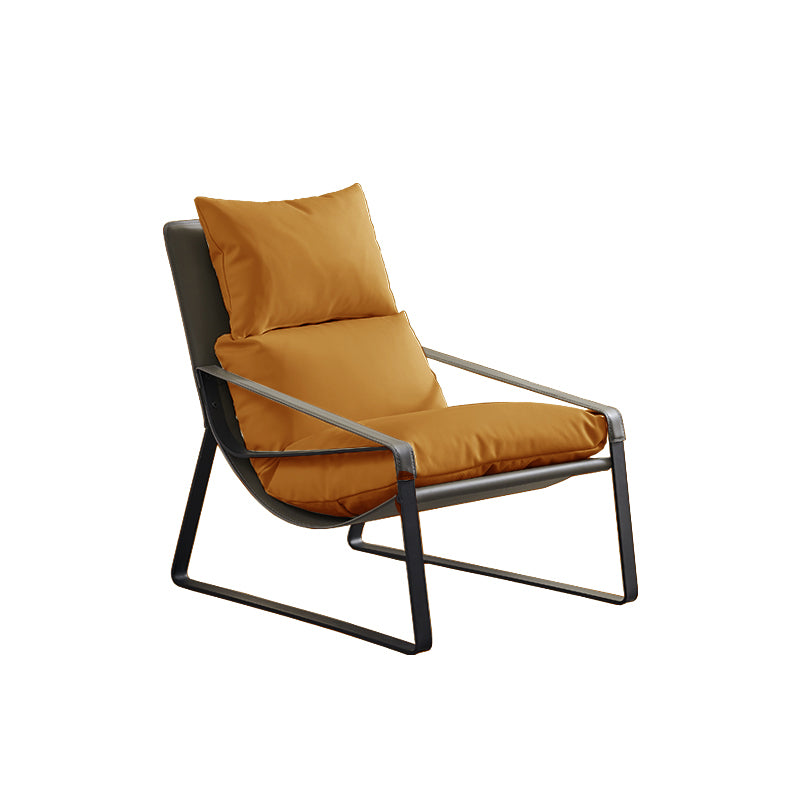 Modern 35.43" Wide Sewn Pillow Back Sponge Metal Frame Arm Chair