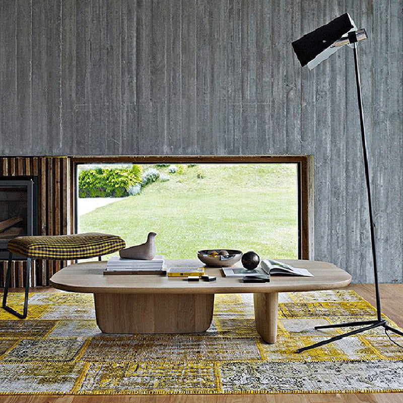 Abstract Coffee Table Modern Solid Wood Coffee Cocktail Table