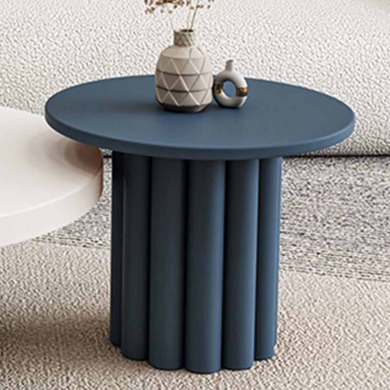Pedestal Round Coffee Table Set Modern Minimalist Cocktail Table