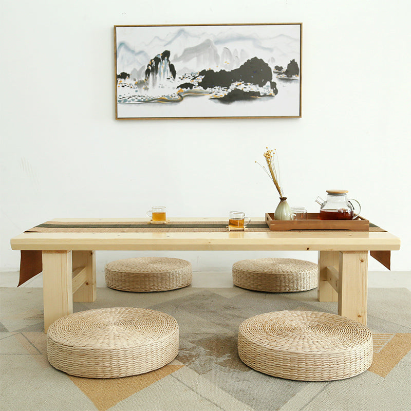 Contemporary Solid Wood Coffee Table 4 Legs Coffee Cocktail Table