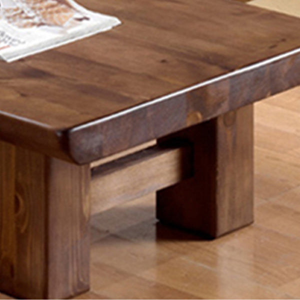 Contemporary Solid Wood Coffee Table 4 Legs Coffee Cocktail Table