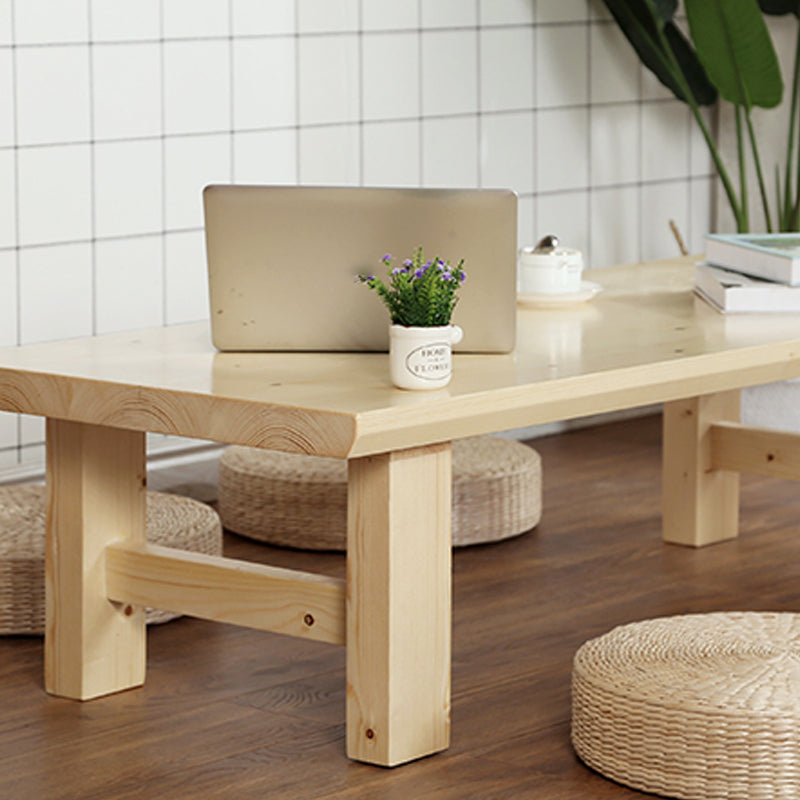 Contemporary Solid Wood Coffee Table 4 Legs Coffee Cocktail Table