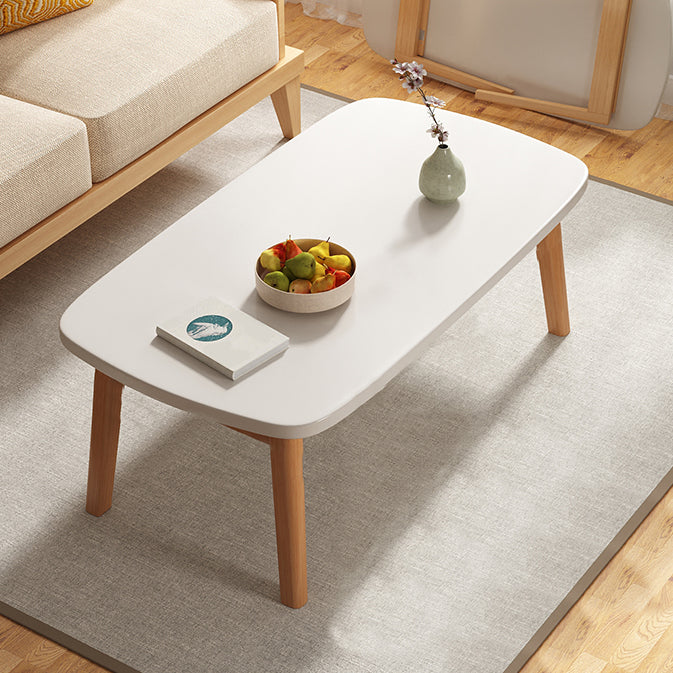 Modern 21.65" Tall R Wooden Coffee Table 4 Legs Cocktail Table