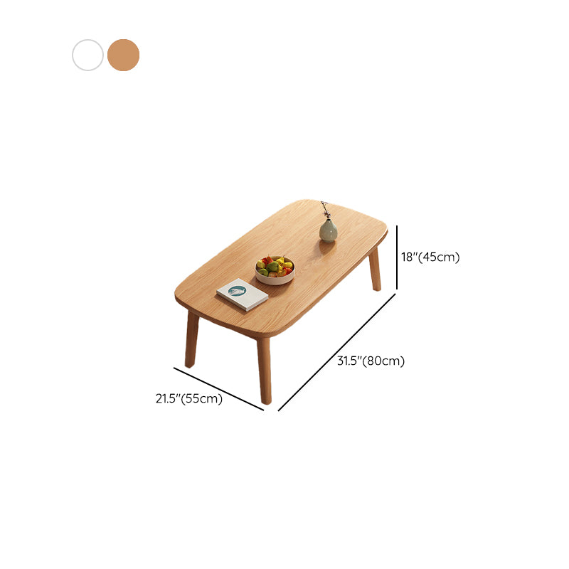 Modern 21.65" Tall R Wooden Coffee Table 4 Legs Cocktail Table