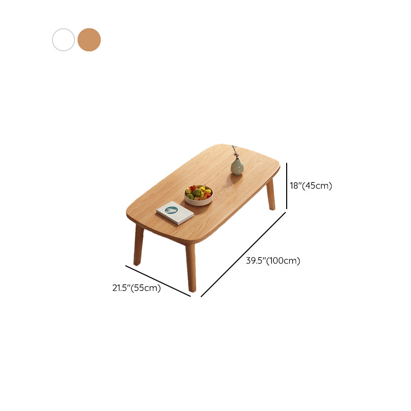 Modern 21.65" Tall R Wooden Coffee Table 4 Legs Cocktail Table