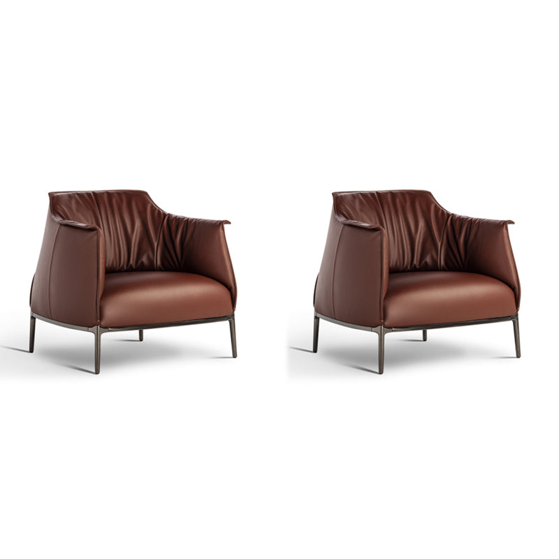 Mid-Century Modern Accent Armchair Living Room Fixed Back Armchair