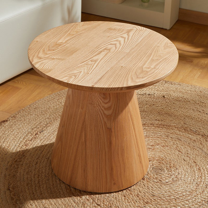 Contemporary Coffee Table Solid Wood Pedestal Coffee Cocktail Table