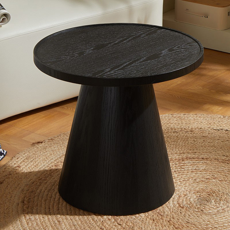 Contemporary Coffee Table Solid Wood Pedestal Coffee Cocktail Table