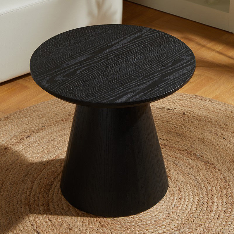Contemporary Coffee Table Solid Wood Pedestal Coffee Cocktail Table