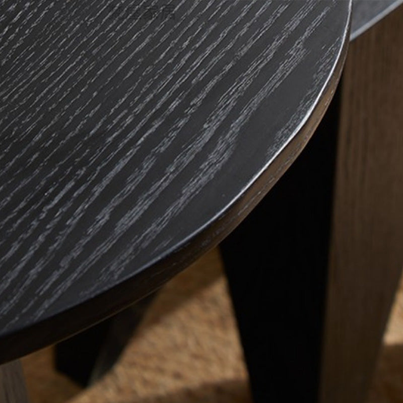 Contemporary Coffee Table Solid Wood Pedestal Coffee Cocktail Table