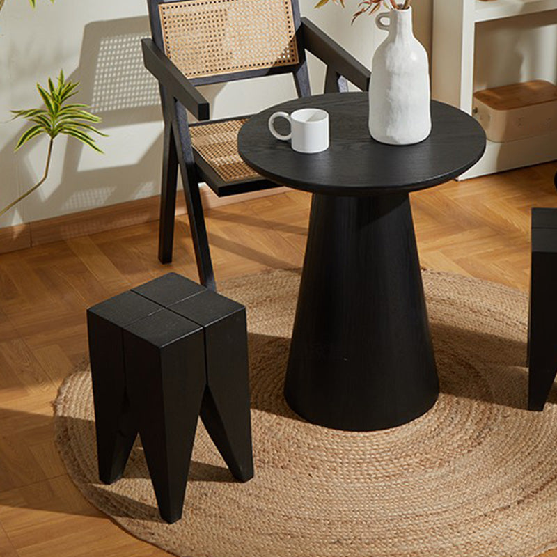 Contemporary Coffee Table Solid Wood Pedestal Coffee Cocktail Table