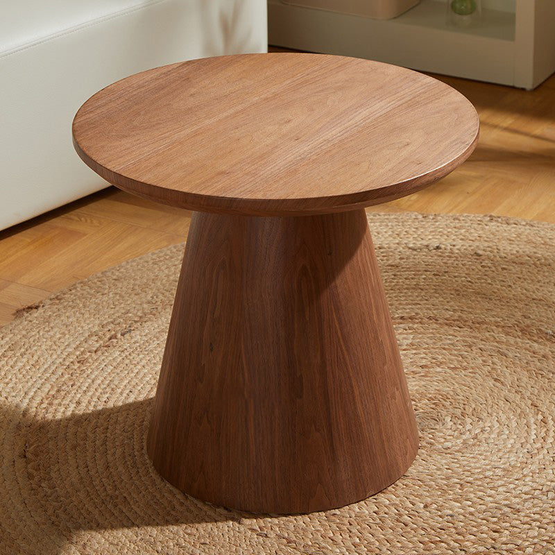 Contemporary Coffee Table Solid Wood Pedestal Coffee Cocktail Table