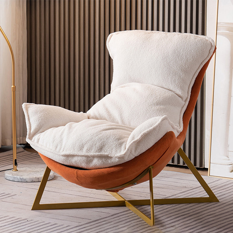 Glam Cross Side Chair Armless Gold Base Side Chair for Living Room