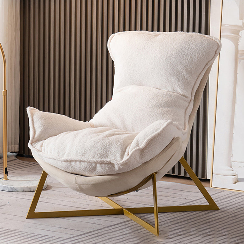 Glam Cross Side Chair Armless Gold Base Side Chair for Living Room