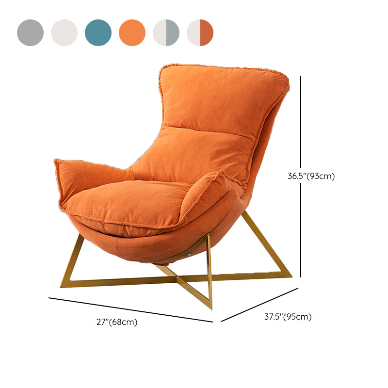 Glam Cross Side Chair Armless Gold Base Side Chair for Living Room