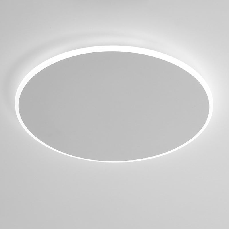 Single White Modern Flush Mount Lighting Circle LED Ceiling Light for Bedroom