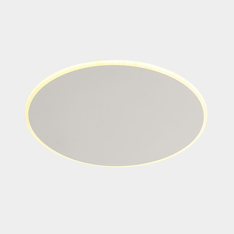 Single White Modern Flush Mount Lighting Circle LED Ceiling Light for Bedroom