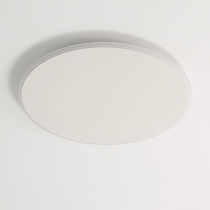 Single White Modern Flush Mount Lighting Circle LED Ceiling Light for Bedroom