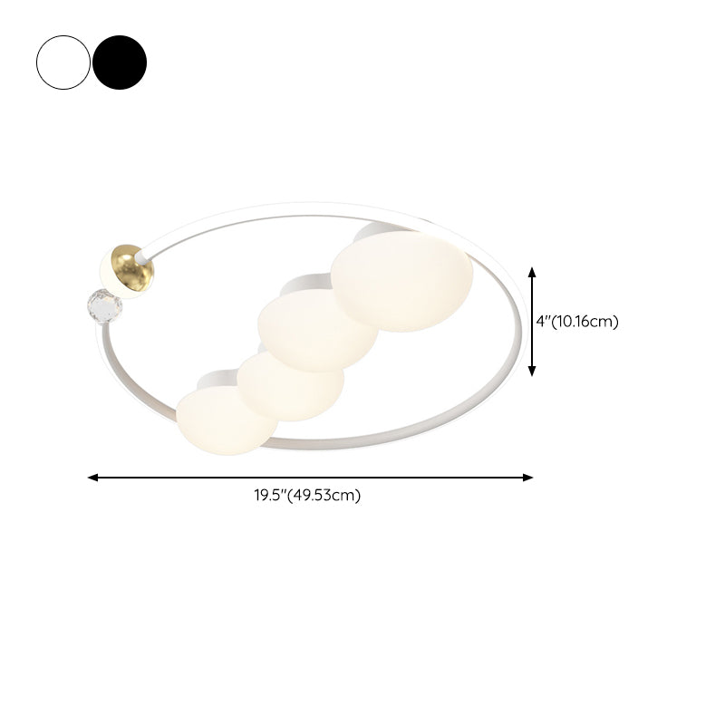 Modernism Flush Mount Metal Ceiling Mounted Fixture for Bedroom