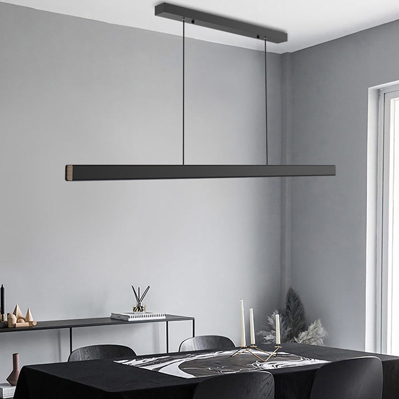Single Modernism Black Ceiling Light LED Kitchen Island Lighting for Bedroom