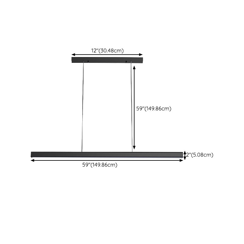 Single Modernism Black Ceiling Light LED Kitchen Island Lighting for Bedroom