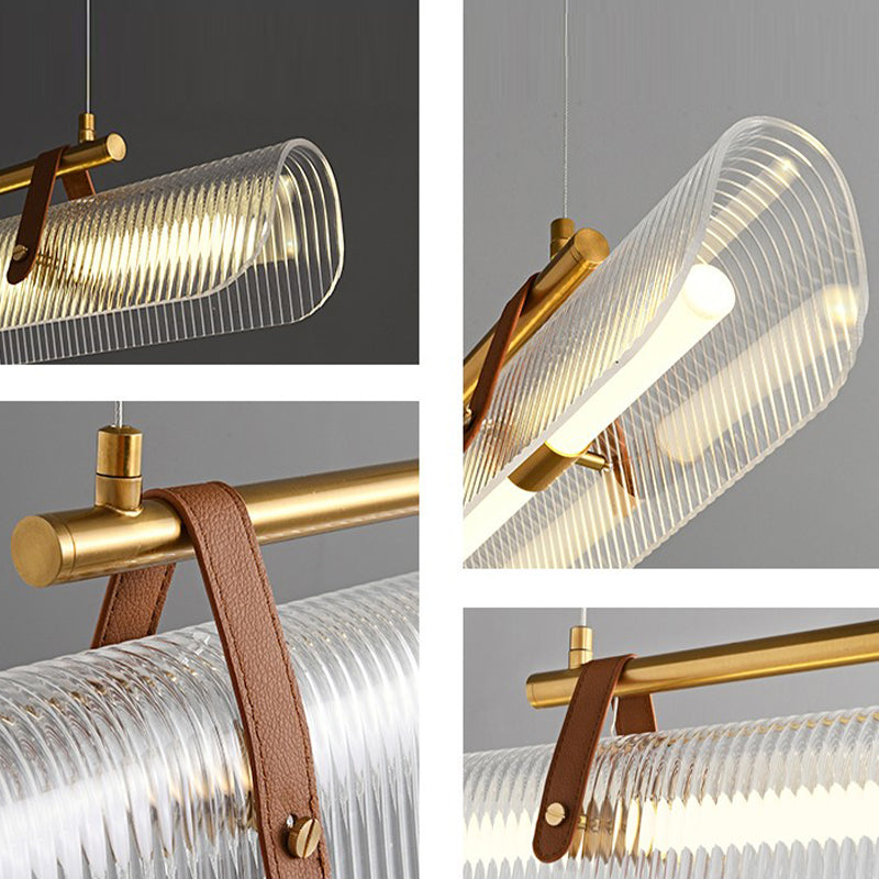 LED Island Lamp Modern Style Island Hanging Lamp with Acrylic Shade for Dining Room